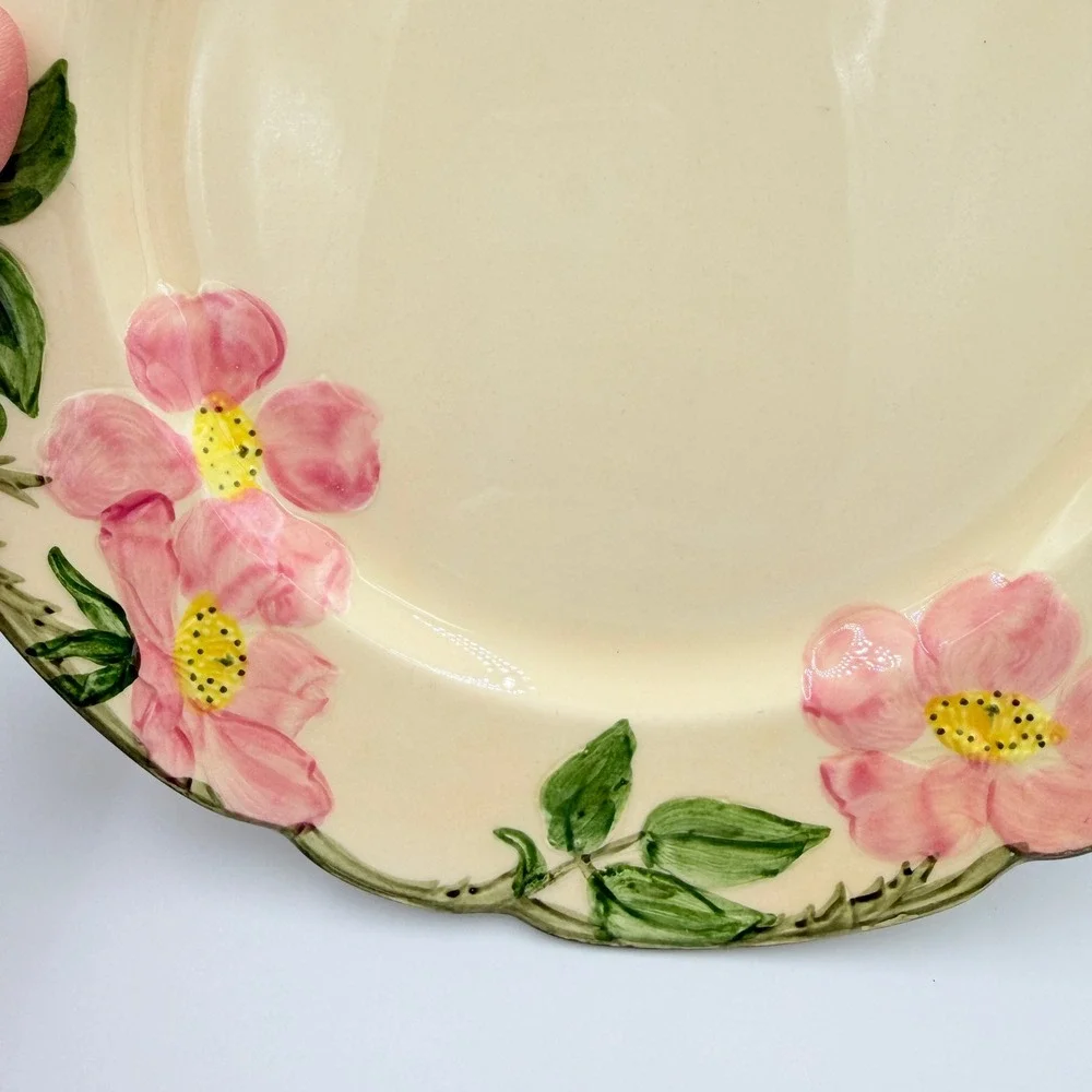 VTG Franciscan Desert Rose Dinner Plate Hand Decorated California USA 1950s